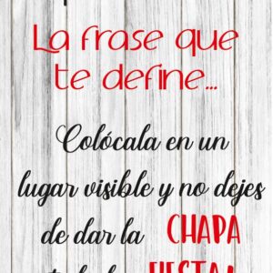 Cartel rojo para chapas