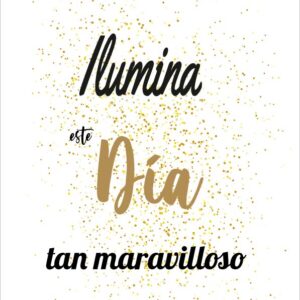 Cartel blanco y dorado para luminosos