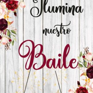 Cartel de tonos burdeos para bengalas
