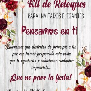 Cartel de tonos burdeos para retoques