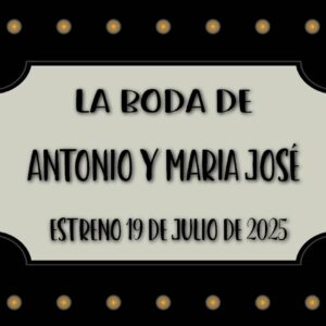 Cartel de Bienvenida para Boda CINE ANTIGUO