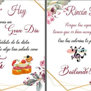 Cartel con flores de cerezo elegante para Candy-Bar