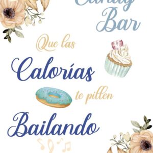 Cartel Romántico y Floral para Candy-Bar