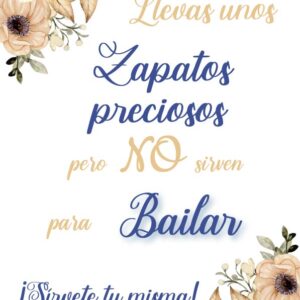 Cartel Romántico y Floral para protectores de tacones