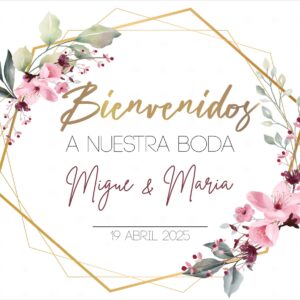 Cartel de Bienvenida para Boda FLOR CEREZO