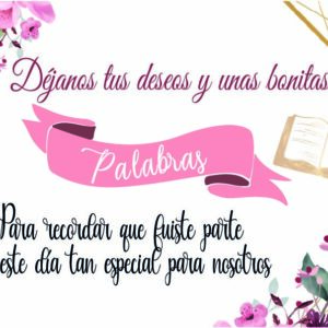 Cartel con flores de cerezo elegante para deseos en el libro de firmas