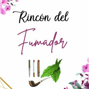Cartel con flores de cerezo elegante para fumadores