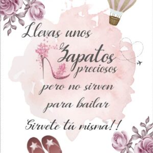 Cartel de flores nude con tematica viajera para protectores de tacones