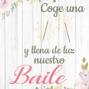 Cartel con flores en tonos pastel para luminosos, bengalas...