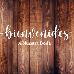 Cartel de Bienvenida para Boda MADERA SENCILLO