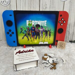 Cuadro de Firmas con Diseño de Nintendo Switch y Fondo Personalizado