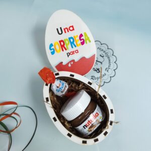 Caja de madera mini Huevo Kinder
