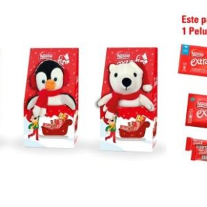 Peluche navidad con chocolatinas Nestle