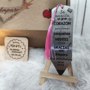 Marcapáginas personalizado para maestros lápiz