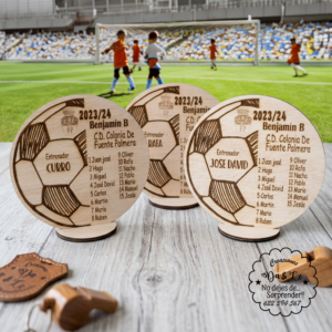 Balón de Madera Personalizado para Entrenador – Regalo Fin de Temporada