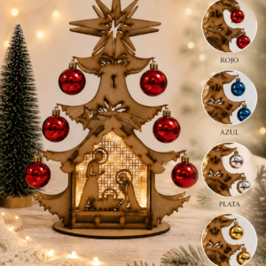 Árbol de Navidad con Belén