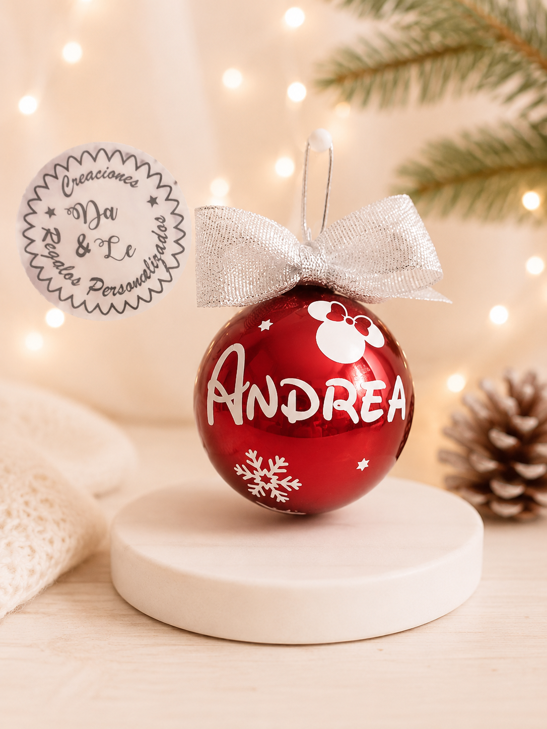 Bolas de Navidad Personalizadas con Nombre | Creaciones Dayle