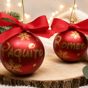Pack de dos Bolas de Navidad Personalizadas | Creaciones Dayle