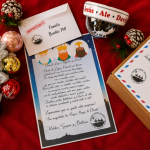 Cámara Mágica personalizada de los Reyes Magos con carta y accesorios navideños