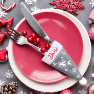 Funda para Cubiertos Personalizada de Navidad | Creaciones Dayle