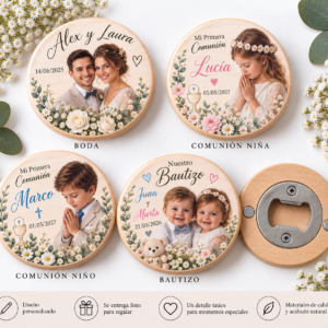 Abridor de bambú personalizado con imán – Impresión UV