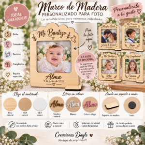 Marco de Madera Personalizado para Foto