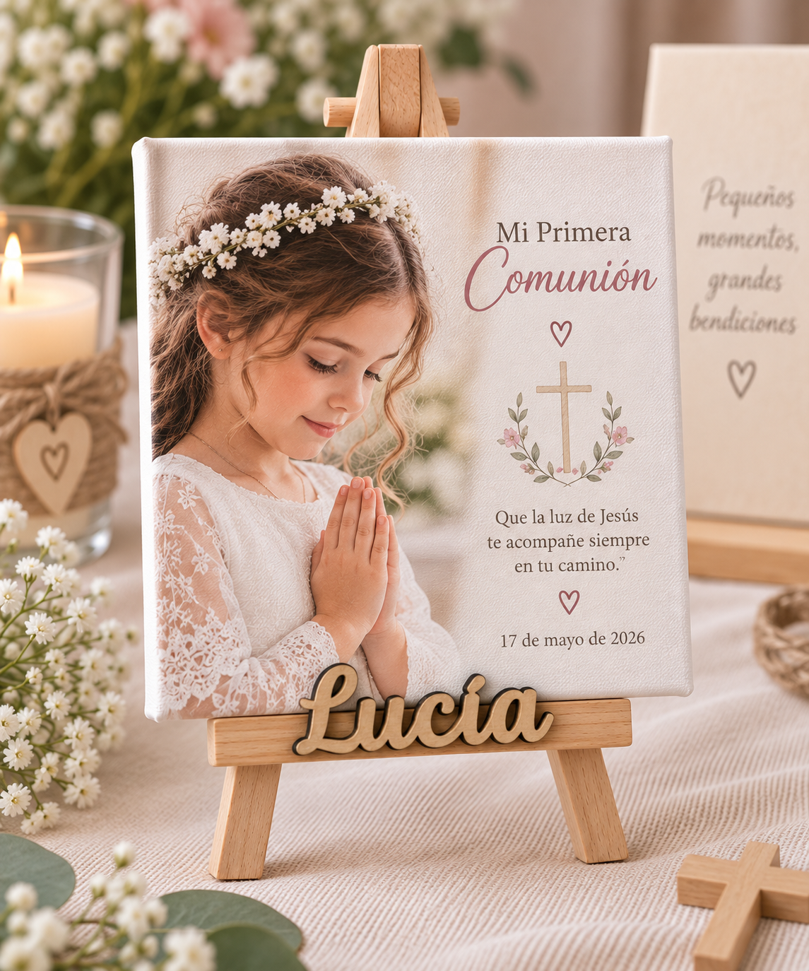 Mini Lienzo Personalizado para Foto con caballete - Imagen 6