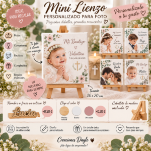 Mini Lienzo Personalizado para Foto con caballete