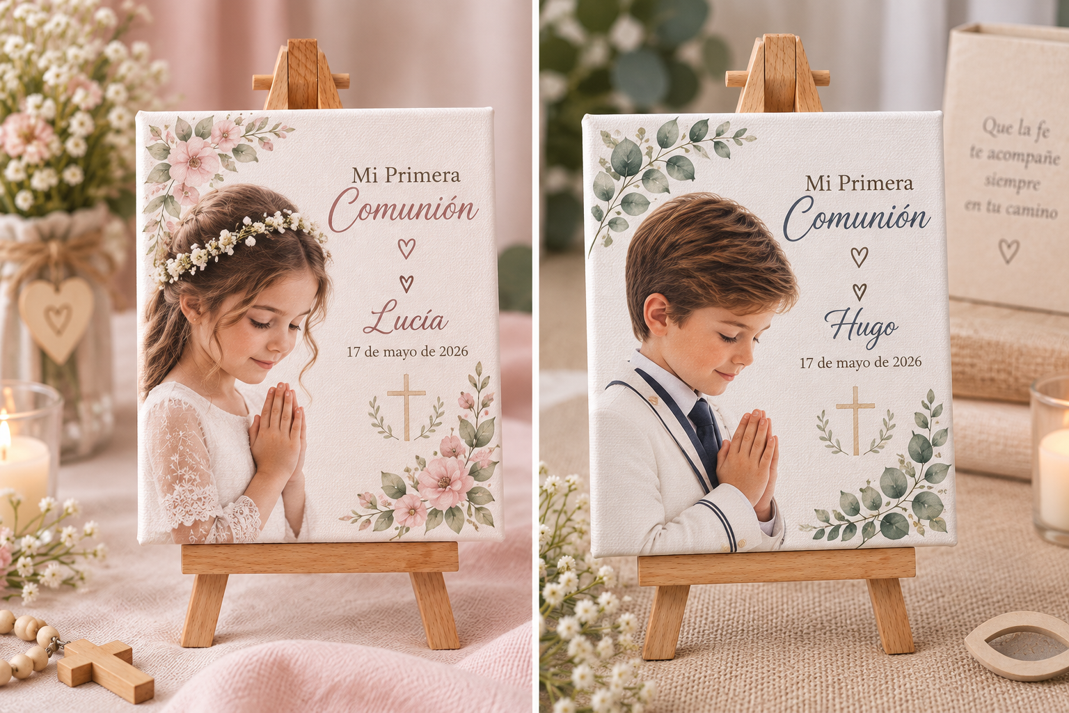 Mini Lienzo Personalizado para Foto con caballete - Imagen 2